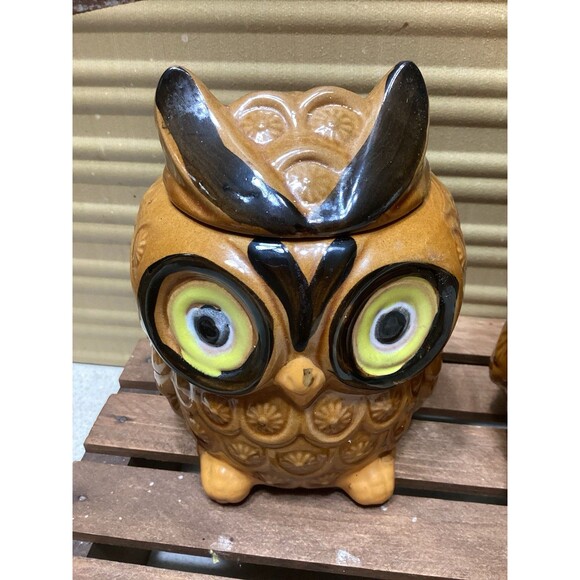 Vintage Owl Sugar and Cream Set Made in Japan - Picture 2 of 15